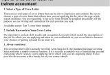 Cover Letter for Trainee Accountant Position Trainee Accountant Cover Letter