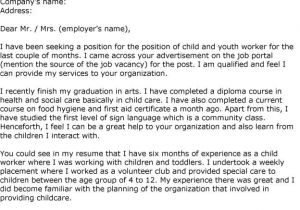 Cover Letter for Working with Children Gallery Of Day Care Worker Cover Letter