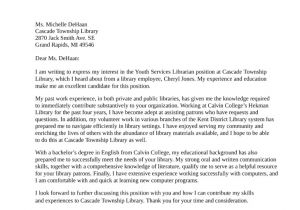 Cover Letter for Working with Youth Youth Services Librarian Cover Letter Samples and Templates
