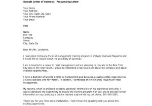 Cover Letter Interest In Company Letter Of Interest 12 Free Sample Example format