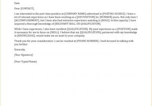 Cover Letter Looking for Work Cover Letter for Student Looking Part Time Work