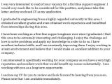 Cover Letter Opening Line Examples First Line Support Engineer Cover Letter Example