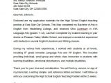 Cover Letter Samples for Teaching Positions 10 Teacher Cover Letter Examples Download for Free