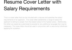Cover Letter Stating Salary Expectations Salary Expectations Cover Letter Resume Badak