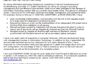 Cover Letter Tech Company Information Technology Cover Letter