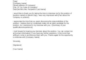 Cover Letter Thank You for the Opportunity Thank You Letter Job Interview Letter Of Recommendation
