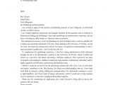 Cover Letter to A Publisher Publishing assistant Cover Letter Samples and Templates
