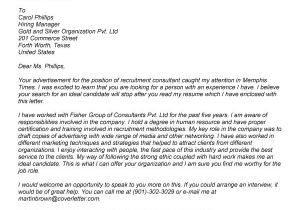 Cover Letter to Send to Recruitment Agency Cover Letter to Recruitment Agency