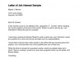 Cover Letter to Show Interest In Job Sample Letter Interest Job Position Sample Business Letter