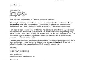 Cover Letter to Unknown Company Address Cover Letter to Unknown the Letter Sample