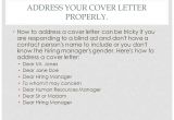 Cover Letter when You Know the Hiring Manager Writing A Cover Letter Tips and Instructions Ppt Video