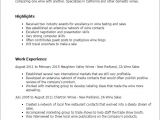 Cover Letter Wine Sales 1 Wine Sales Resume Templates Try them now Myperfectresume