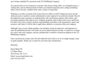 Cover Letters for College Graduates Sample Cover Letter for A Recent College Graduate Resume