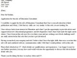 Cover Letters for Educators Education Consultant Cover Letter Example Icover org Uk