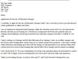 Cover Letters for Educators Education Manager Cover Letter Example Icover org Uk