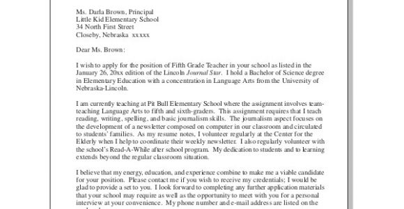 Cover Letters for Experienced Teachers Teacher Cover Letter Example 9 Free Word Pdf Documents