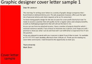 Cover Letters for Graphic Design Jobs Graphic Designer Cover Letter