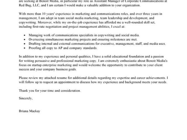 Cover Letters For Managers Best Assistant Manager Cover Letter Examples Livecareer Williamson 5156