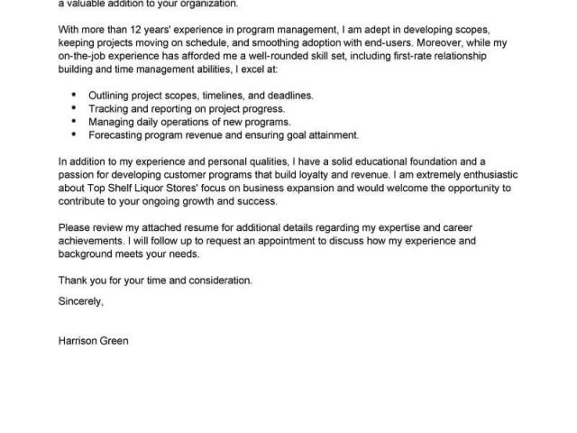 Cover Letters For Managers Best Management Cover Letter Examples Livecareer Williamson 9895