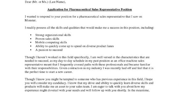 Cover Letters for Pharmaceutical Sales Jobs Pharmaceutical Sales Cover Letter