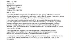 Cover Letters for Pharmacy Technicians 3 Pharmacy Technician Cover Letter No Experiencereport