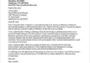 Cover Letters for Pharmacy Technicians 3 Pharmacy Technician Cover Letter No Experiencereport