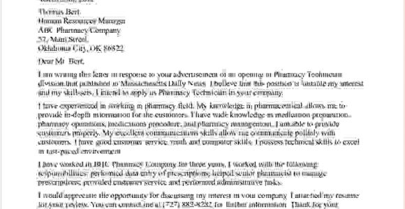 Cover Letters for Pharmacy Technicians 3 Pharmacy Technician Cover Letter No Experiencereport