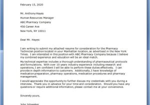 Cover Letters for Pharmacy Technicians Pharmacy Technician Cover Letter Resume Downloads