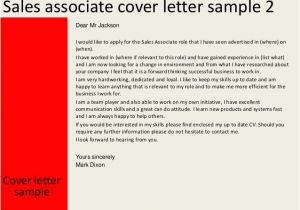 Cover Letters for Sales associates Sales associate Cover Letter