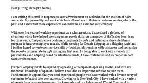 Cover Letters for Sales associates Sales associate Cover Letter Sample Resume Companion