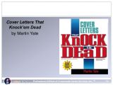 Cover Letters that Knock Em Dead Resources by Step
