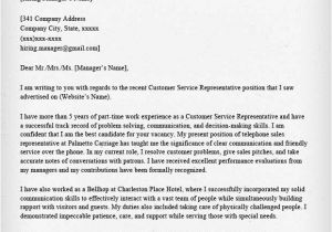 Covering Letter Example for Customer Service Customer Service Cover Letter Samples Resume Genius