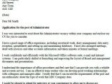 Covering Letter Examples for Administrator Administrator Cover Letter Example Icover org Uk
