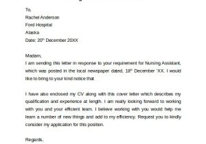 Covering Letter for Care assistant 10 Nursing Cover Letter Template Samples Examples