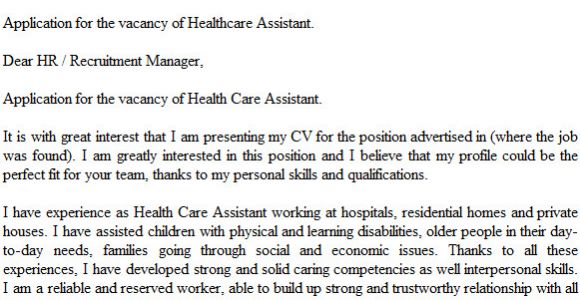 Covering Letter for Health Care assistant Health Care assistant Cover Letter Example Icover org Uk