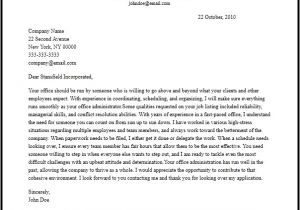 Covering Letter for Office Administrator Professional Office Administrator Cover Letter Sample