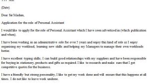 Covering Letter for Personal assistant Personal assistant Cover Letter Example Icover org Uk