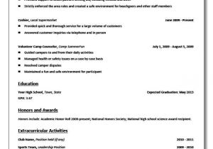 Create A Resume for Students High School Resume for College Task List Templates