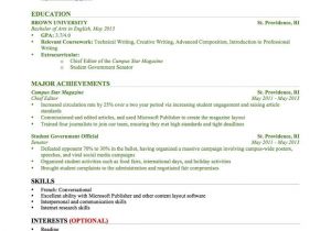 Create A Resume for Students Sample Resume for College Students Still In School