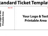 Create A Ticket Template Free Free Editable Standard Ticket Template Example for Concert