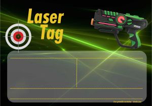 Create Birthday Invitation Card with Photo Free Free Printable Laser Tag Invitation Templates Laser Tag
