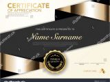 Create Eid Card with Your Name Diploma Certificate Template Black Gold Color Stock