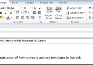 Create Email Template In Outlook 2007 How to Create and Use Templates In Outlook