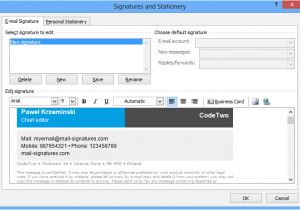 Create Email Template In Outlook 2007 HTML Email Signature Setup In Outlook 2007