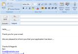 Create Email Template Outlook 2007 How to Create An Email Template In Microsoft Outlook 2007