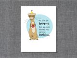 Create Happy Birthday Card with Name Free Ferret Birthday Customised Card