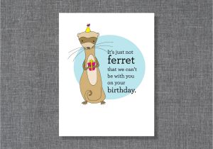 Create Happy Birthday Card with Name Free Ferret Birthday Customised Card