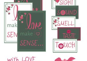 Create Love Card with Name 5 Senses Printable Gift Tags Diy Gifts for Boyfriend Love
