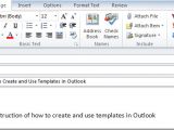 Create Outlook Email Template 2007 How to Create and Use Templates In Outlook