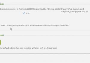 Create Post Template WordPress Wp Post Template Plugin Page Setting Documentation